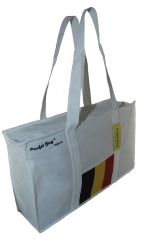 Casual Sport Bag with full length zipper & internal pocket printed with Belgium flag c/w base