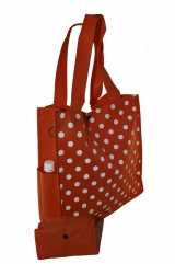 Snow White Dotted - foldable into pouch with 2 side pockets